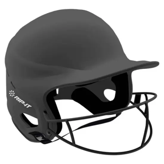 RIP-IT Vision Pro Matte Softball Batting Helmet - Matte Charcoal M/L image {1}
