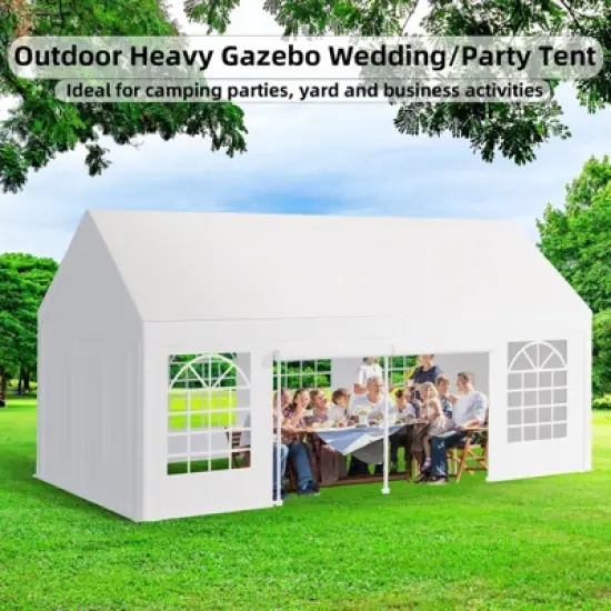 Outdoor Gazebo Tent for Events , Removable Sidewalls, 3 Storage Bags, Waterproof, Easy Setup, Ideal for Backyard Parties, Weddings image {8}