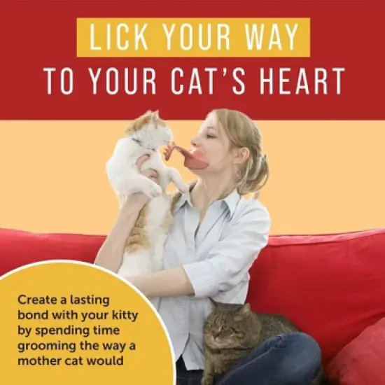 Maplefield Cat Tongue Brush for Playful Bonding - Cat Licker Tongue - Funny Gag Gifts for Cat Lovers - Cat Licking Brush (1 Pack) image {3}