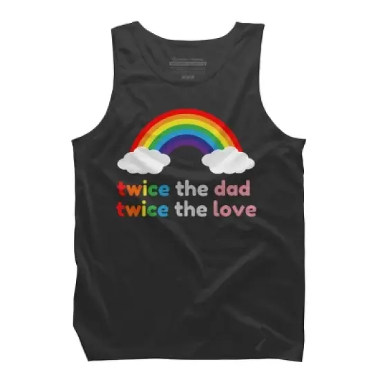 Design By Humans Rainbow Twice The Dad & Love By Tank Top image {3}