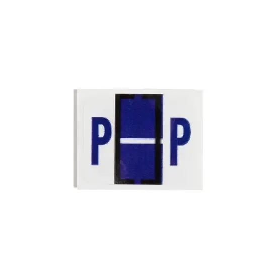 Smead A-Z Color-Coded Bar-Style End Tab Labels Letter P Violet 500/Roll 67086 image {3}