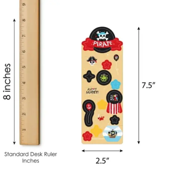 Big Dot of Happiness Pirate Ship Adventures - Skull Birthday Party Favor Kids Stickers - 16 Sheets - 256 Stickers image {2}
