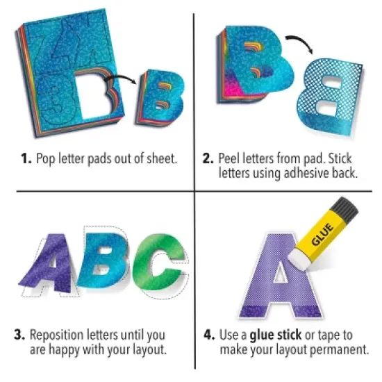 ArtSkills Quick Stick Shimmer Letters 228pc image {3}