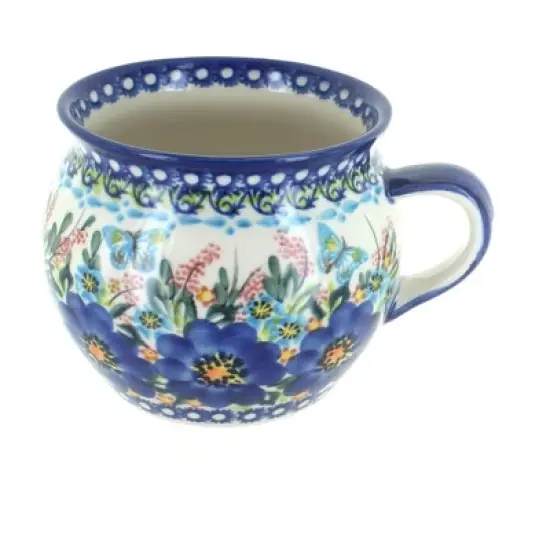 Blue Rose Polish Pottery 56 Vena Bubble Soup Mug image {8}