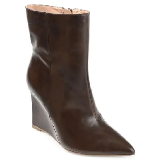 Journee Collection Womens Glorria Tru Comfort Foam Inside Zip Wedge Booties image {11}