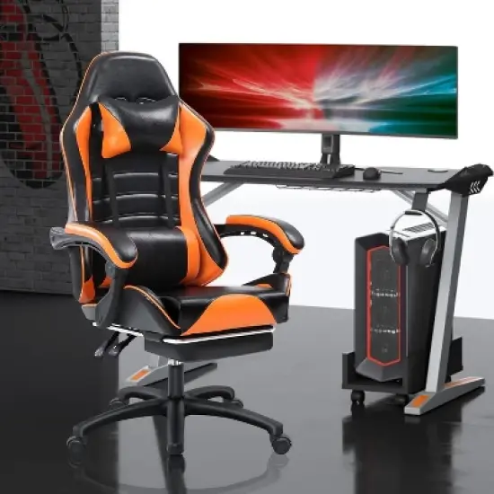 KTMBDW Gaming Chair, Computer Chair with Footrest and Lumbar Support,Height Adjustable Game Chair with 360&deg;-Swivel Seat and Headrest for Office,Gaming image {12}