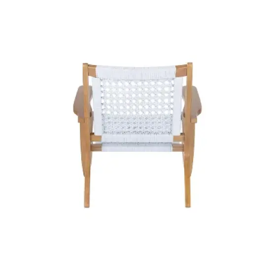 Boraam Harrison Hexagon Woven Light Gray Rope Accent Chair Natural image {4}