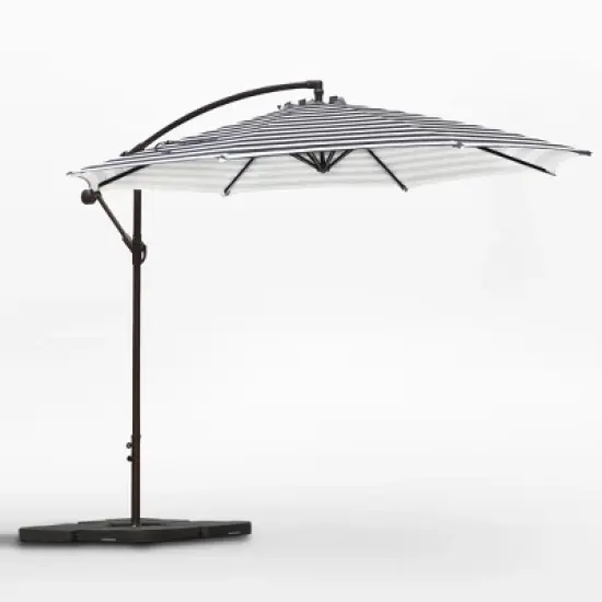 WestinTrends 10 Ft Outdoor Patio Cantilever Offset Umbrella with Base Weights image {8}