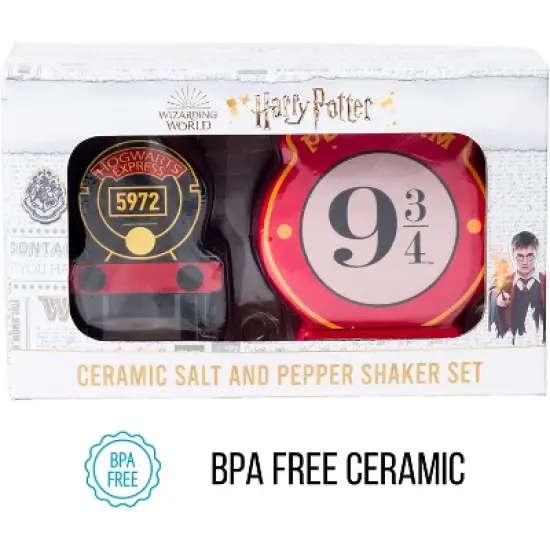 Silver Buffalo Harry Potter Hogwarts Express Ceramic Salt and Pepper Shaker Set image {2}
