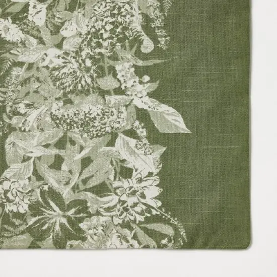 14"x72" Floral Table Runner - Threshold&trade; designed with Studio McGee: Modern Cotton Botanical Table Linens, Spring Decor image {2}