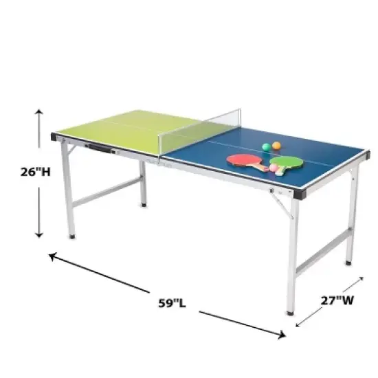 HearthSong - Pick-Up-and-Go Portable Table Tennis Family Game for Indoor and Outdoor Active Play image {5}