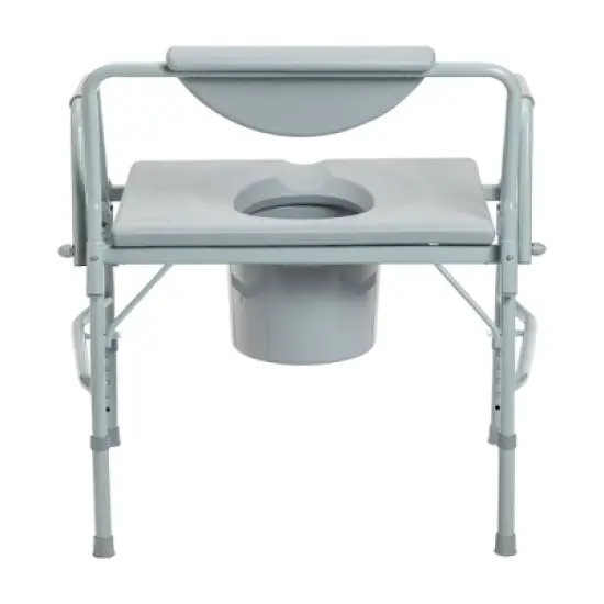 Drive Medical Bariatric Drop Arm Bedside Commode Chair image {5}