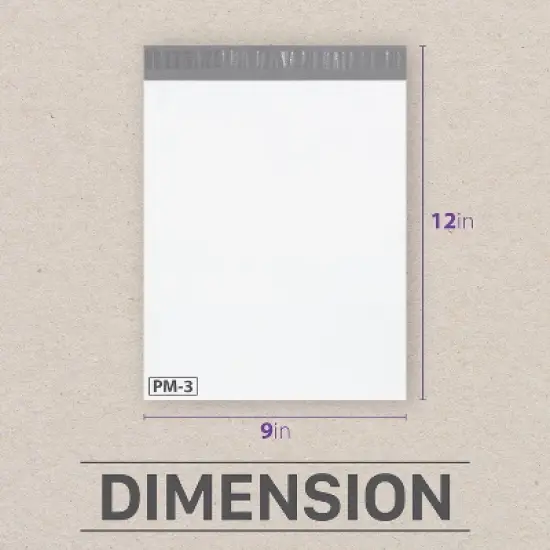 Fosmon 9" x 12", Self-Seal Tear-Proof Polyethylene Mailers image {2}