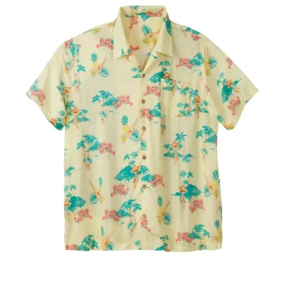 KS Island by KingSize Men's Big & Tall  Printed Rayon Short-Sleeve Shirt image {13}