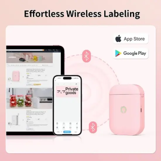 JADENS D11 Pro Mini Label Printer(PINK) image {2}