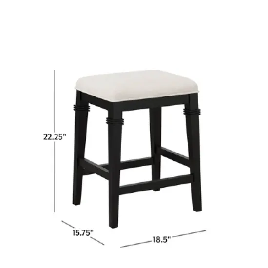 25.25" Arabella Wood Backless Non-Swivel Counter Height Barstool - Hillsdale Furniture image {2}