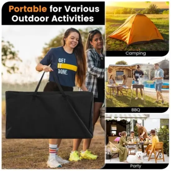 FURNIinspire Outdoor Grills, Griddles and Smokers Professional Camp Kitchen System, for Backcountry, Group Camping, Black, 75.03"*19.23"*6.24" image {3}