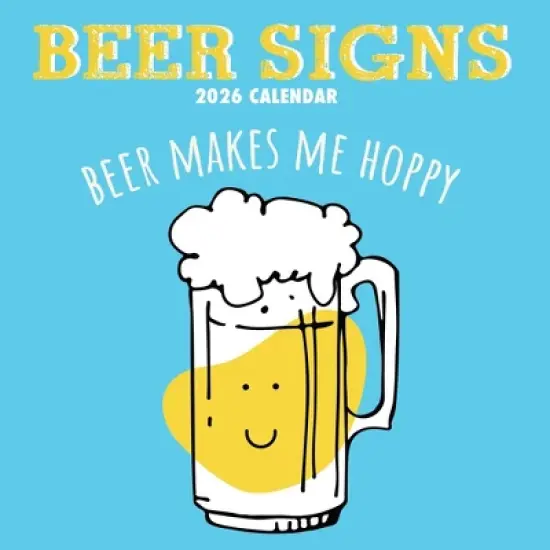 2026 Square Wall Calendar, Beer Signs, 16-Month Funny Corner Theme with 180 Reminder Stickers (12x12 In) image {4}