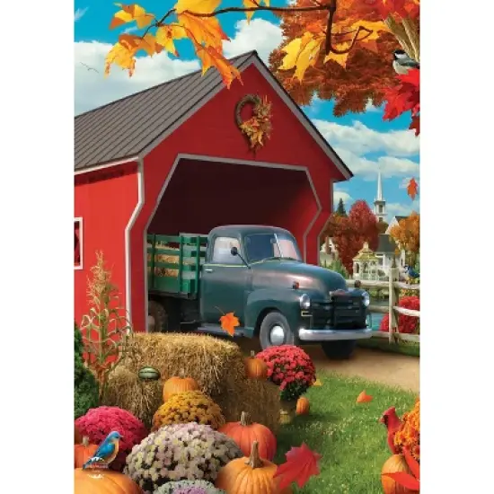 Briarwood Lane Fall Garden Flag 12x18 For Outdoor Harvest Bridge Autumn For Fall Garden Flag Flags For Outside image {4}