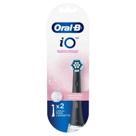 Oral-B iO Gentle Care Replacement Brush Heads - Black - 2ct image {1}