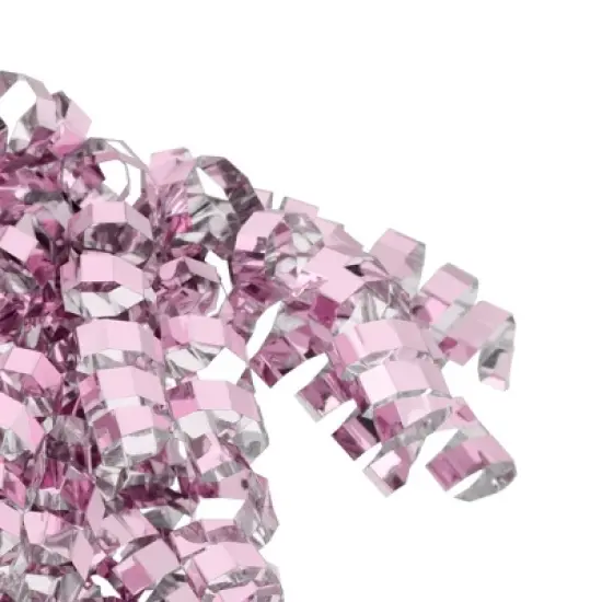 Pink Glitter Crimped Curl Swirl - Spritz&trade;: Decorative Gift Bow for All Occasions, 7" Solid Pink Plastic Accessory image {1}