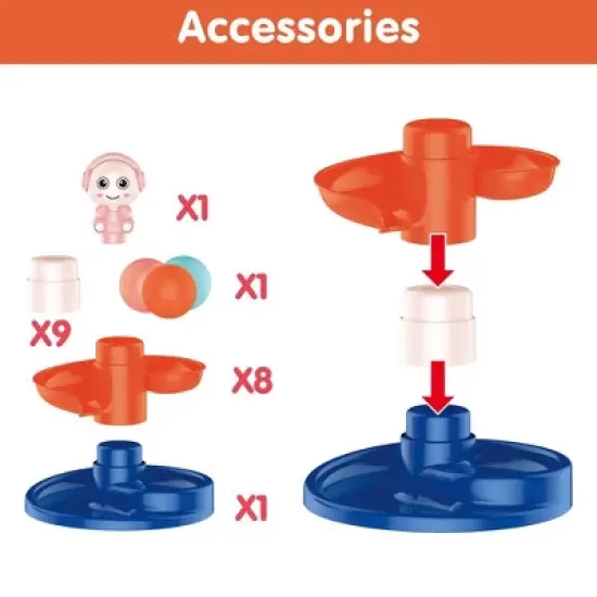 Fun Little Toys 9-Tier Ball Drop Tower, Development Educational Activities Toy Birthday Gift image {2}