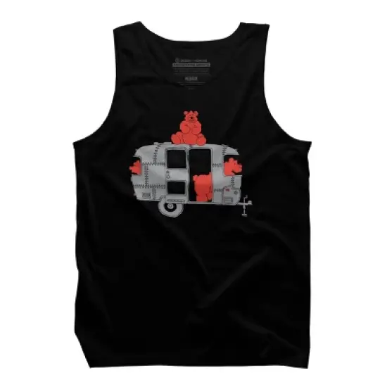Men's Design By Humans Watch out That's A Bearstream By NDTank Tank Top image {2}