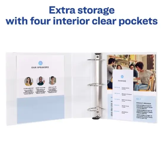 Avery Heavy-Duty View 3 Ring Binder, Extra Wide, 3" EZD Rings, 1 White Binder (01321) image {5}