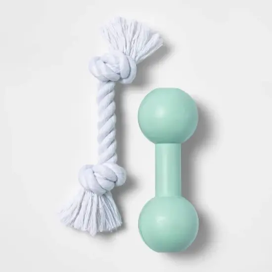 Bundle Puppy Rubber & Rope Dog Toy Set - 2pc - Boots & Barkley&trade; image {3}