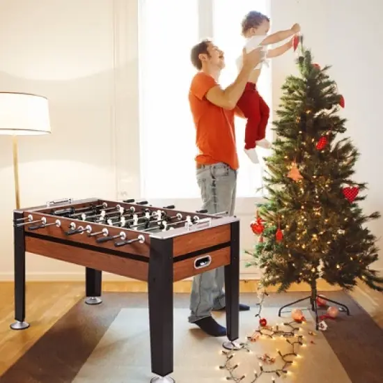 Costway 54'' Foosball Soccer Table Competition Sized Football Arcade Indoor Game Room image {1}