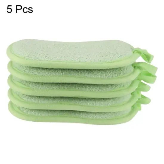 Unique Bargains Multipurpose Microfiber Kitchen Dish Sponge Pads 5 Pcs image {2}