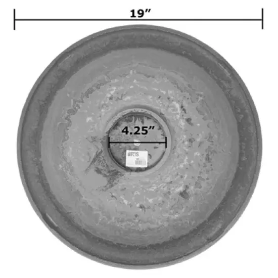 Tierra Garden 19" Dia Fiber Clay Birdbath Top, 5lbs. image {5}