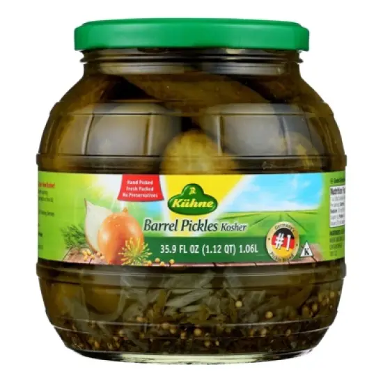 Kuhne Barrel Pickles - Case of 6/35.9 oz image {1}