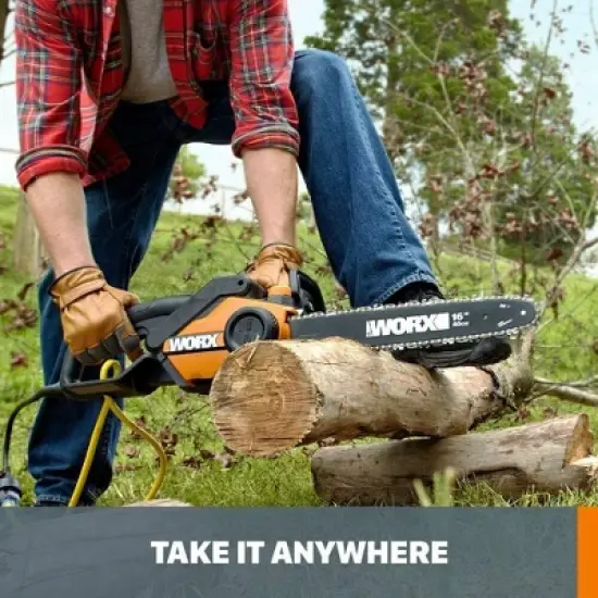 Worx WG303.1 14.5 Amp 16" Electric Chainsaw image {1}