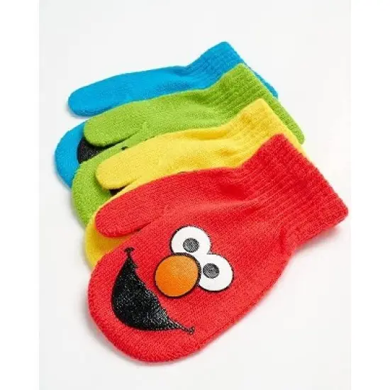 Sesame Street Boys Mitten Set &ndash; Elmo, Cookie Monster, Big Bird, Oscar, Toddlers Age 2-4 image {4}