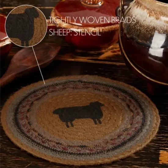 Heritage Farms Sheep Jute Trivet 8 image {2}