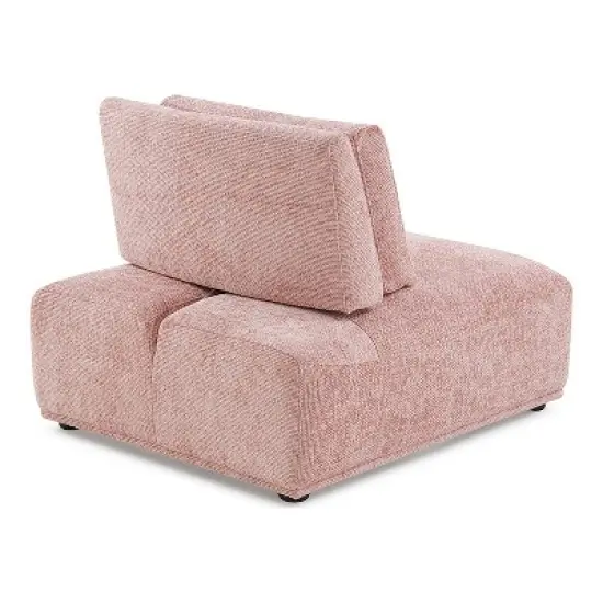 HOMES: Inside + Out 5pc Povoa 159" Modular Curved Sectional Sofa Modern Chenille with Extendable Backrest Pink image {14}