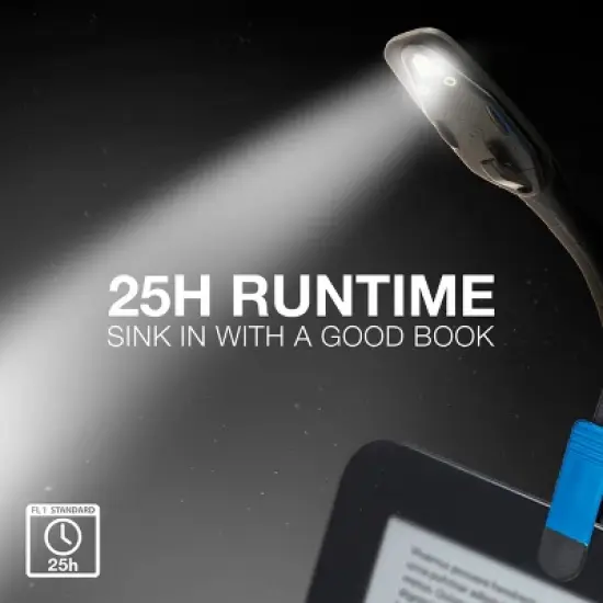 Energizer Clip LED Nightlight: Adjustable Book Light with Clip-On, 11 Lumens, 25-Hour Run Time, Black image {5}