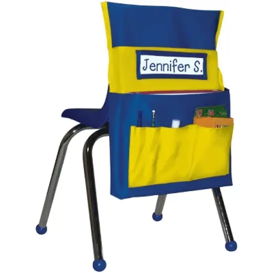 Carson Dellosa Education Chairback Buddy&trade; Blue and Yellow Pocket Chart Storage (1 piece) image {5}