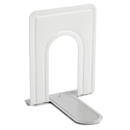 Juvale 12 Pack Metal Bookends for Shelves, Heavy Duty White Book Stoppers for Library, Living Room, or Office (5x6.6x 5.8 in) image {5}