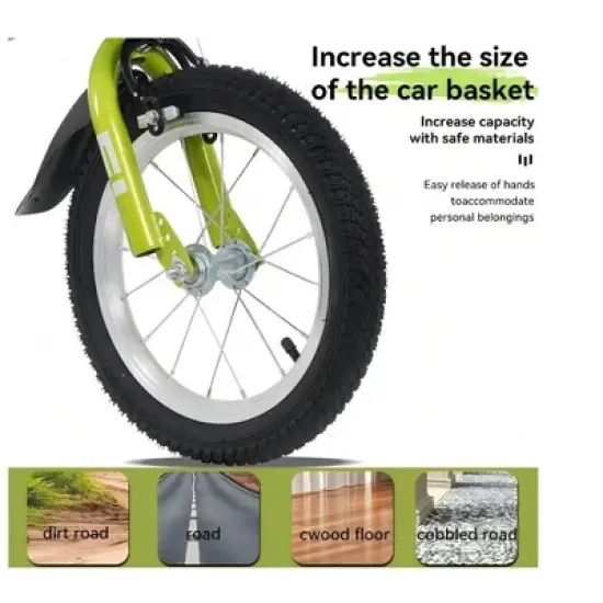 VASIP ThunderStrike 16 Inch Junior Sport Bike | Adjustable Training Wheels & Quick-Release Stand | Ergonomic Saddle for Kids Age 4-8 image {5}