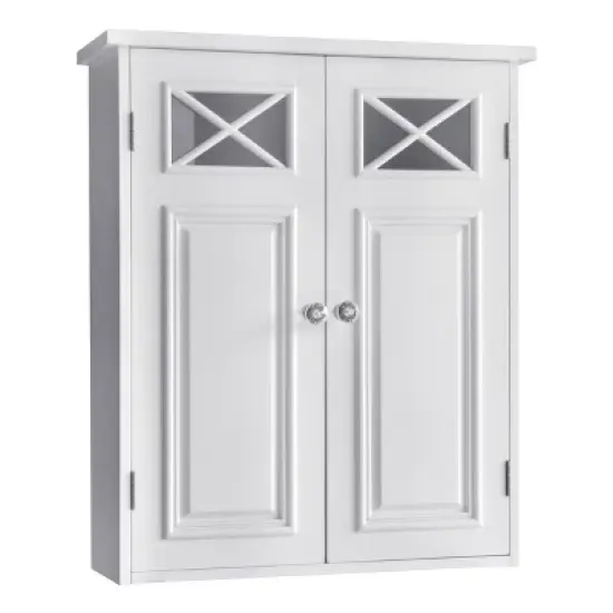 Dawson Two Doors Wall Cabinet White - Elegant Home Fashions image {1}
