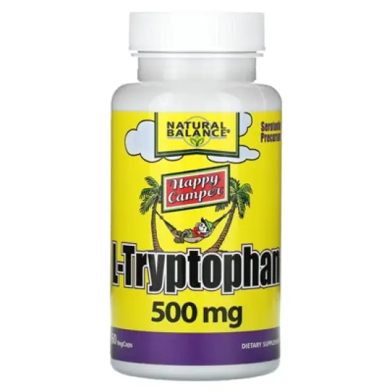 Natural Balance Happy Camper, L-Tryptophan, 500 mg, 60 VegCaps image {2}