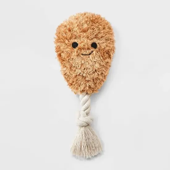 8.5" Chicken Drummie Dog Plush and Rope Toy - Boots & Barkley&trade; image {3}