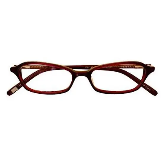 Jones New York J220 49mm Unisex Acetate Rectangular Designer Eyeglasses OR Blue Light Filter OR Reading Glasses in Burgundy Red image {5}