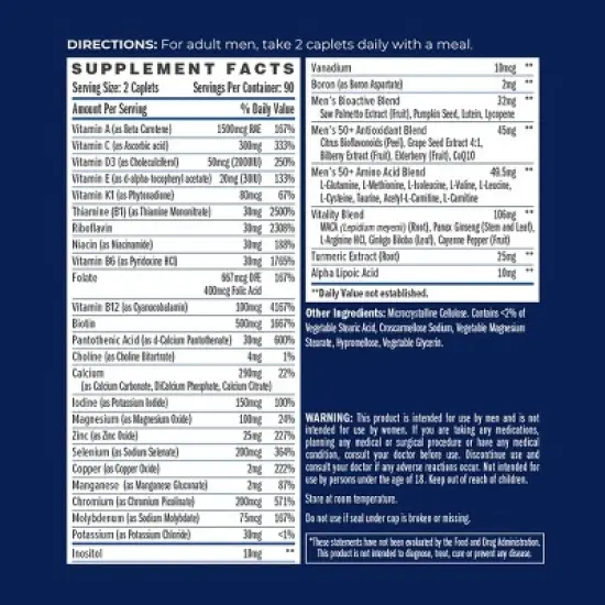 Vitamin World - ULTRA 360 Men's Multi 50+ - 180ct image {1}
