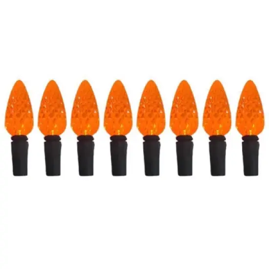 Celebrations Orange 100 ct 2 in. LED C6 Halloween String Lights image {1}