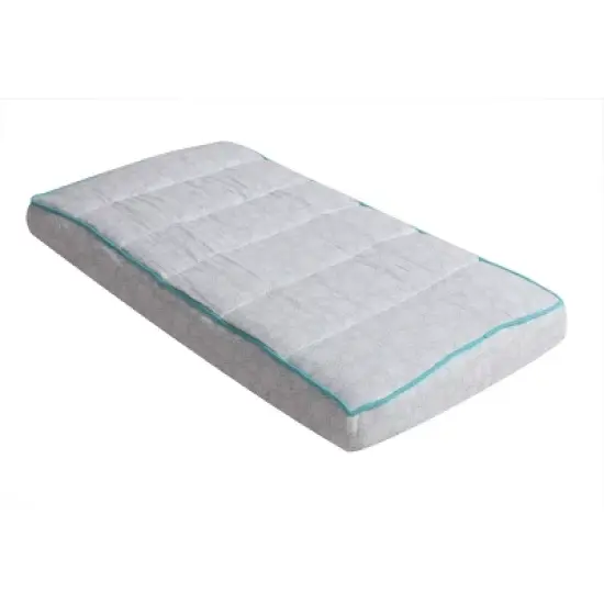 Bacati - Floral Quilted Muslin Changing Pad Cover Aqua image {7}