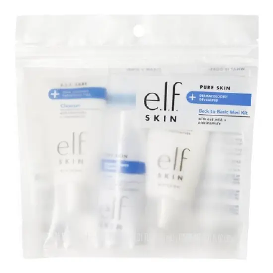 e.l.f. Skin Pure Skin + Dermatologist Developed Back to Basics Mini Skincare Kit - 3pc image {3}