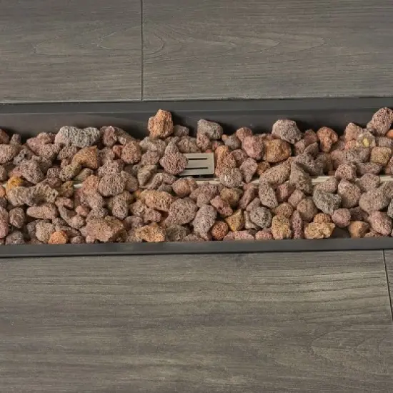 Anchorage Outdoor 50000 BTU Light Weight Concrete Rectangular Fire Pit Wood Pattern Gray - Christopher Knight Home image {7}